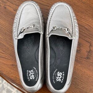 SAS Women's Metro Slip-On Loafers Silver Pewter